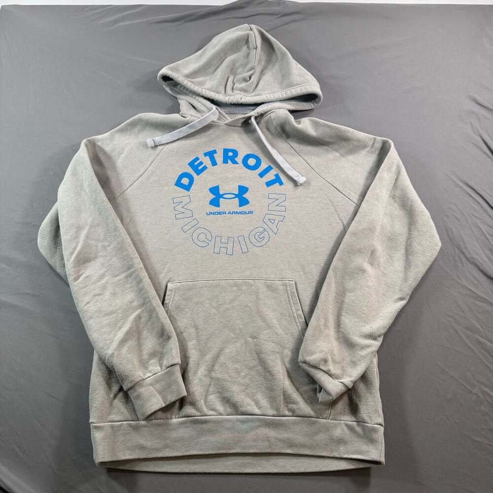 Under Armour Detroit Michigan Pullover Hoodie Gray
